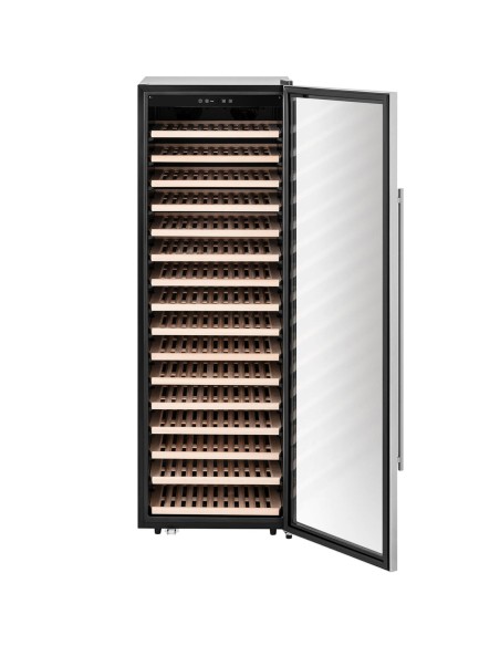 Winiarka šaldytuvas vyno šaldytuvas 199 buteliams LED 428 l juodas