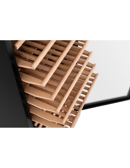 Winiarka šaldytuvas vyno šaldytuvas 199 buteliams LED 428 l juodas