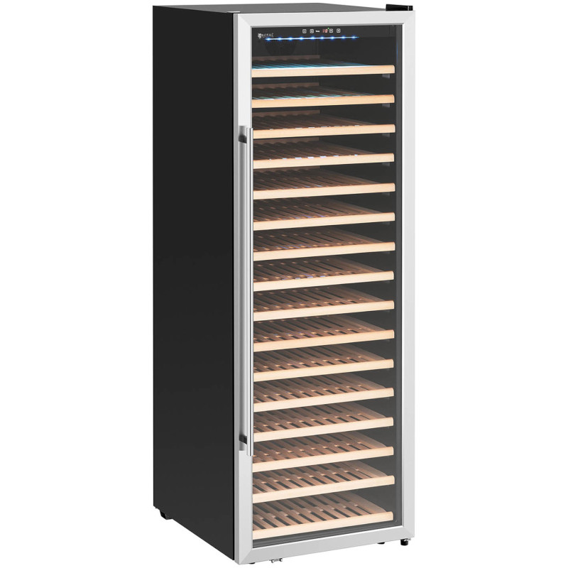 Winiarka šaldytuvas vyno šaldytuvas 199 buteliams LED 428 l juodas