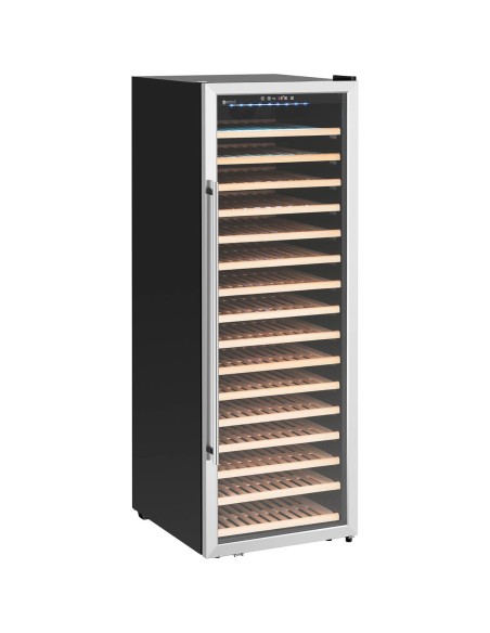 Winiarka šaldytuvas vyno šaldytuvas 199 buteliams LED 428 l juodas