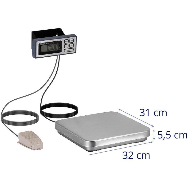 Picos virtuvės maisto svarstyklės su pedalu LCD 10 kg / 2 g 32 x 31 cm