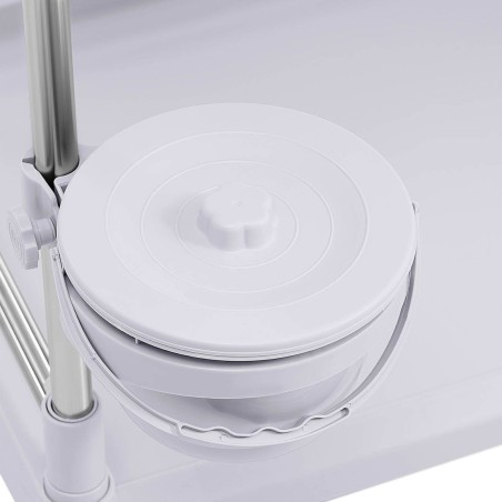 Kosmetinių procedūrų laboratorinis vežimėlis 2 lentynos 1 stalčius 71 x 64 x 91 cm 20 kg