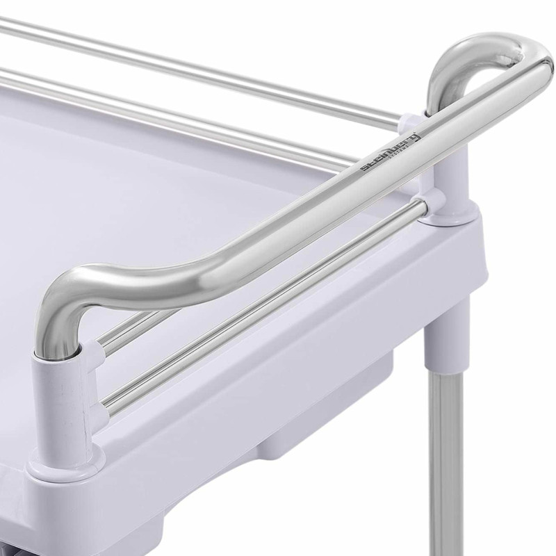 Kosmetinių procedūrų laboratorinis vežimėlis 2 lentynos 1 stalčius 71 x 64 x 91 cm 20 kg