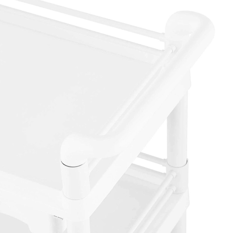 Kosmetikos procedūrų laboratorinis vežimėlis 3 lentynos 1 stalčius 3 konteineriai 71 x 46 x 99 cm 30 kg