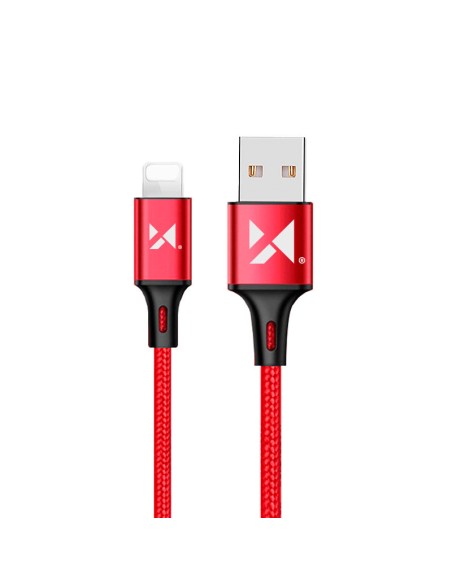 Kabelis USB laidas Iphone Lightning 2.4A 2m raudonas Kabelis USB laidas Iphone Lightning 2.4A 2m raudonas