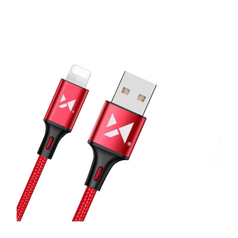 Kabelis USB laidas Iphone Lightning 2.4A 2m raudonas