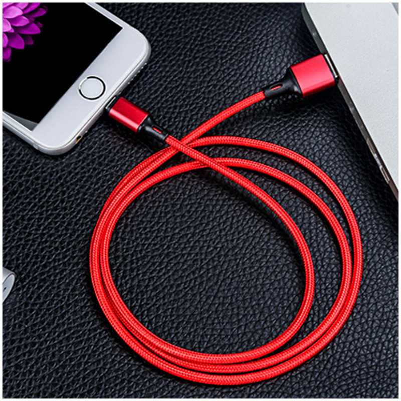 Kabelis USB laidas Iphone Lightning 2.4A 2m raudonas