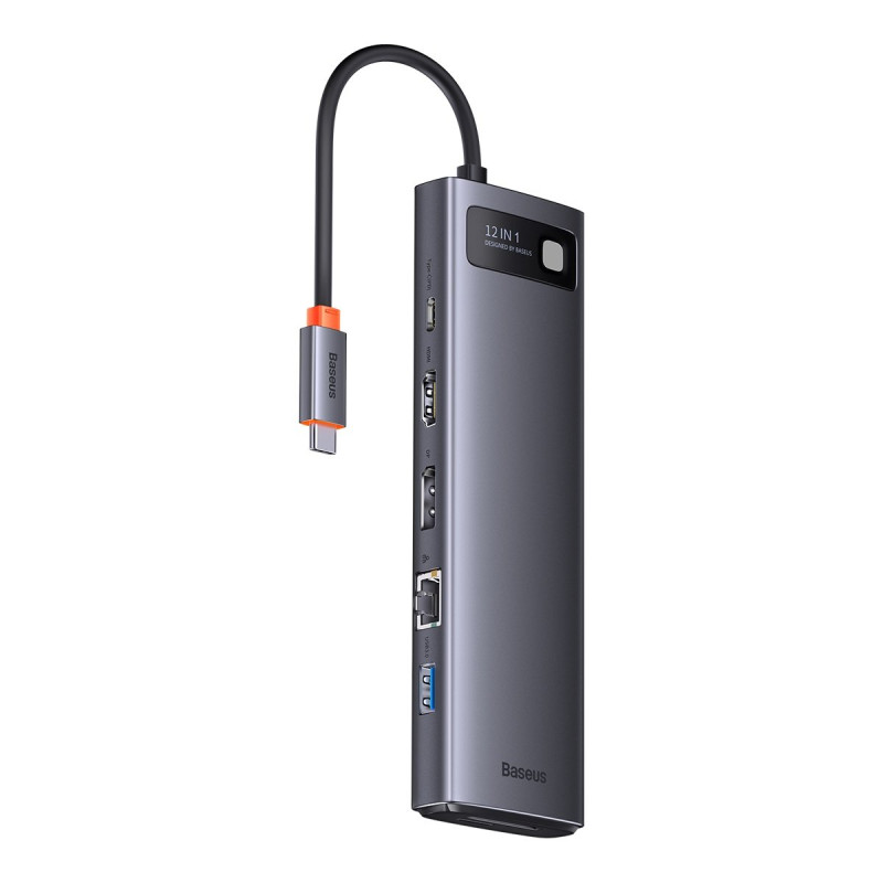 Daugiafunkcis HUB 12in1 USB-C HDMI DP USB-C mini lizdas 3,5 mm RJ45 SD