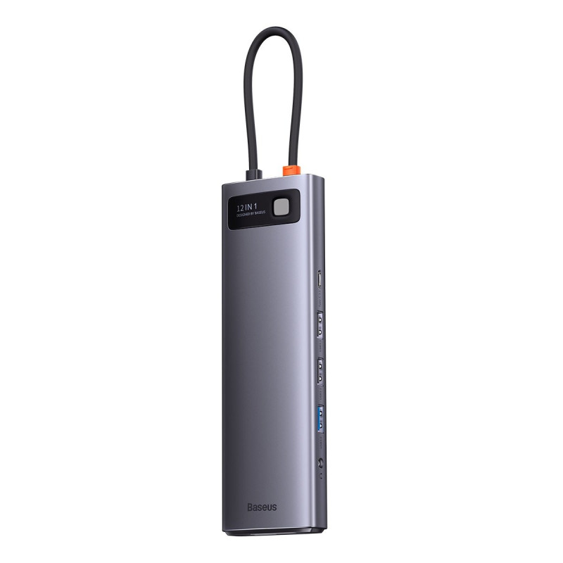 Daugiafunkcis HUB 12in1 USB-C HDMI DP USB-C mini lizdas 3,5 mm RJ45 SD