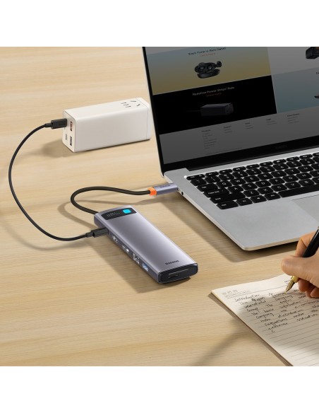 Daugiafunkcis HUB 12in1 USB-C HDMI DP USB-C mini lizdas 3,5 mm RJ45 SD Daugiafunkcis HUB 12in1 USB-C HDMI DP USB-C mini lizdas 3,5 mm RJ45 SD
