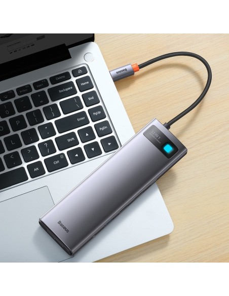 Daugiafunkcis HUB 12in1 USB-C HDMI DP USB-C mini lizdas 3,5 mm RJ45 SD Daugiafunkcis HUB 12in1 USB-C HDMI DP USB-C mini lizdas 3,5 mm RJ45 SD