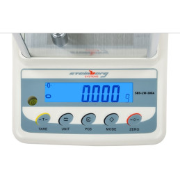 Tikslios svarstyklės su skersvėjų apsaugančia spintele SBS-LW-300A LCD tikslios. nuo 0,001 g iki 300 g