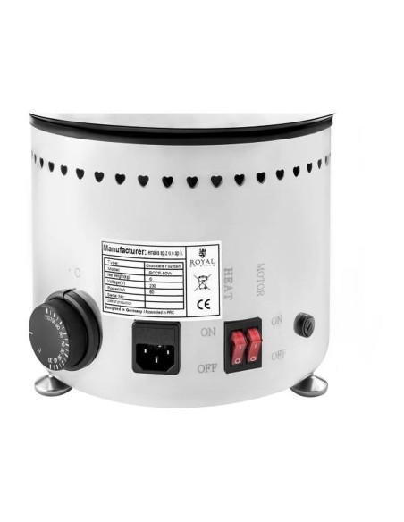 Fondue fontanas iš plieno, 4 aukštų, 230W Fondue fontanas iš plieno, 4 aukštų, 230W