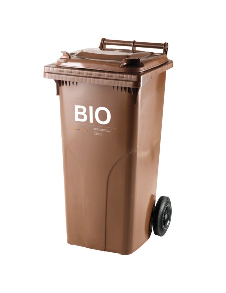Šiukšliadėžė BIO atliekoms ir maisto atliekoms SERTIFIKATAI Europlast Austria - ruda 120L