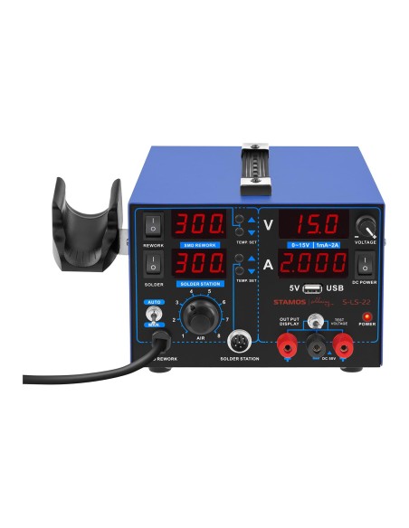 Profesionali litavimo stotelė su didinamąja lempa 3in1 USB Stamos Soldering S-LS-22 Profesionali litavimo stotelė su didinamąja lempa 3in1 USB Stamos Soldering S-LS-22