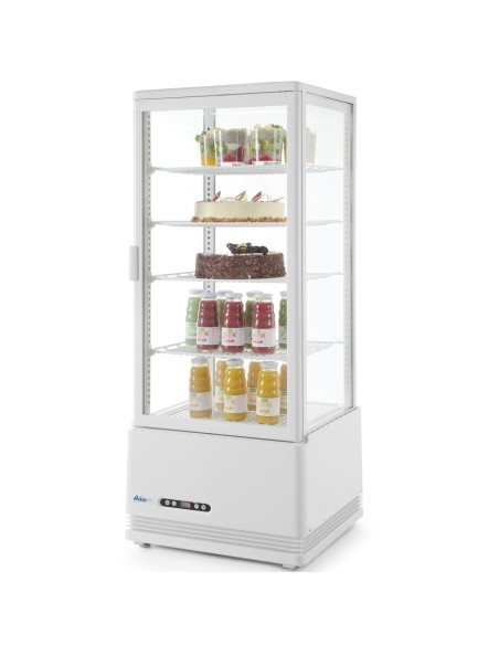 Šaldytuvo stiklinė vitrina 98L 4 lentynos balta ARKTIC Hendi 233665