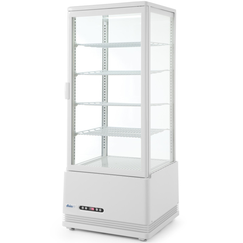 Šaldytuvo stiklinė vitrina 98L 4 lentynos balta ARKTIC Hendi 233665