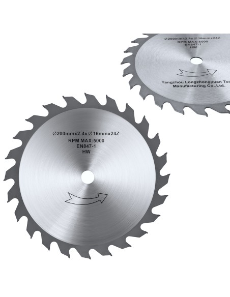 Diskinio pjūklo diskas medienai pjauti 24 dantų sk. 200/16 mm Diskinio pjūklo diskas medienai pjauti 24 dantų sk. 200/16 mm