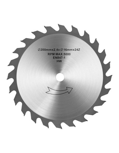 Diskinio pjūklo diskas medienai pjauti 24 dantų sk. 200/16 mm Diskinio pjūklo diskas medienai pjauti 24 dantų sk. 200/16 mm