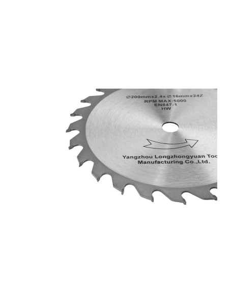 Diskinio pjūklo diskas medienai pjauti 24 dantų sk. 200/16 mm Diskinio pjūklo diskas medienai pjauti 24 dantų sk. 200/16 mm