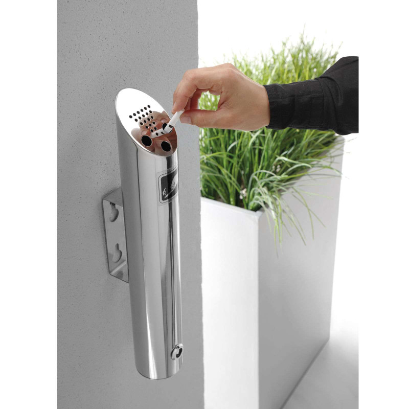 Sieninė peleninė iš nerūdijančio plieno sk. 75 mm aukštis 460 mm