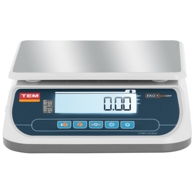 Komercinės svarstyklės 6 kg / 2 g LCD M LEGALIZAVIMAS