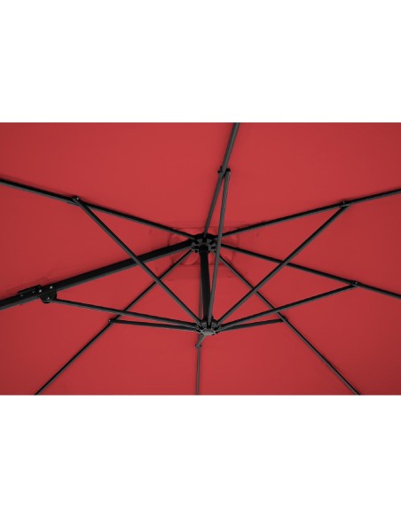 Šoninis sodo skėtis ant kvadratinės rankos, 250 x 250 cm, kaštoninės spalvos Šoninis sodo skėtis ant kvadratinės rankos, 250 x 250 cm, kaštoninės spalvos