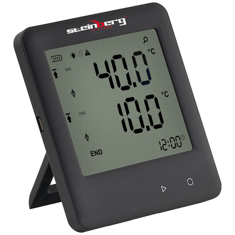 Temperatūros registratoriaus termometro diapazonas -200 iki 250C Micro USB LCD IP54
