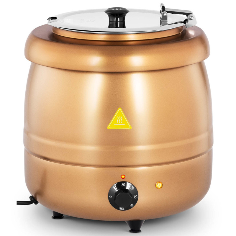 Virdulys elektrinis nerūdijančio plieno cool-touch termosas sriubai 400 W 10 l 35-80C aukso