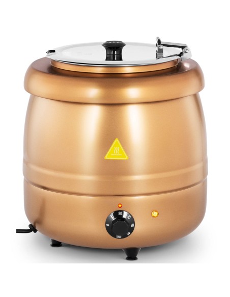 Virdulys elektrinis nerūdijančio plieno cool-touch termosas sriubai 400 W 10 l 35-80C aukso Virdulys elektrinis nerūdijančio plieno cool-touch termosas sriubai 400 W 10 l 35-80C aukso