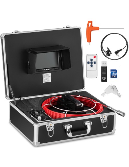 Endoskopinė diagnostinė apžiūros kamera dėkle 12 LED TFT 7'' SD 20 m Endoskopinė diagnostinė apžiūros kamera dėkle 12 LED TFT 7'' SD 20 m