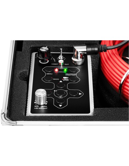 Endoskopinė diagnostinė apžiūros kamera dėkle 12 LED TFT 7'' SD 20 m Endoskopinė diagnostinė apžiūros kamera dėkle 12 LED TFT 7'' SD 20 m