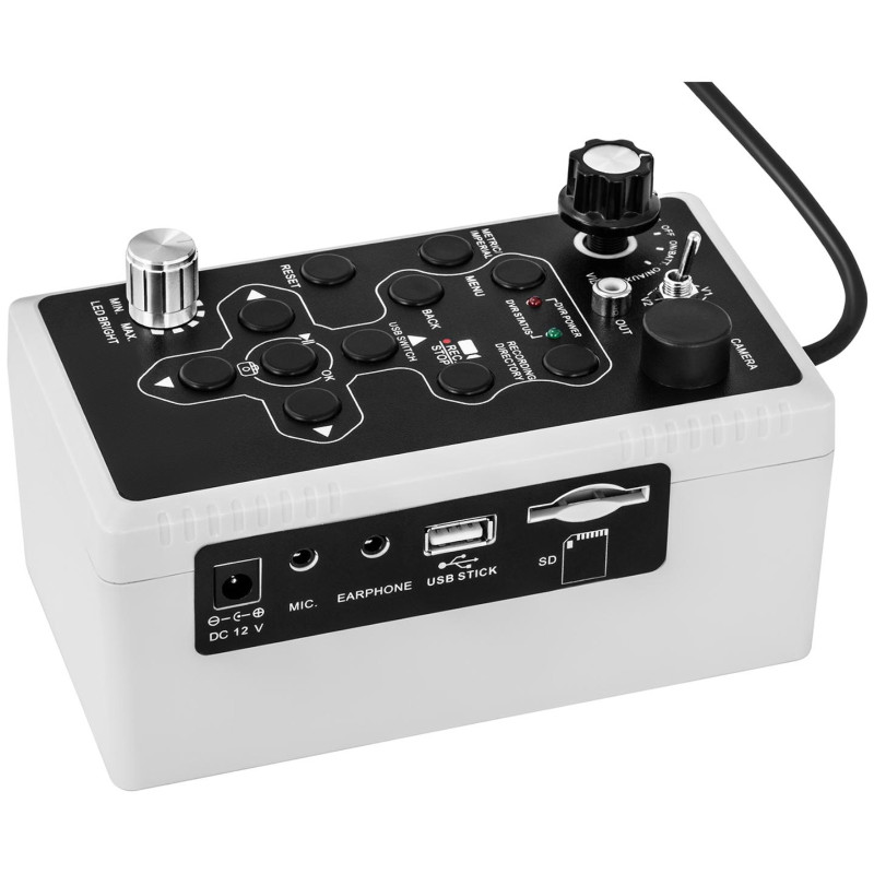 Endoskopinė diagnostinė apžiūros kamera dėkle 12 LED TFT 7'' SD 20 m