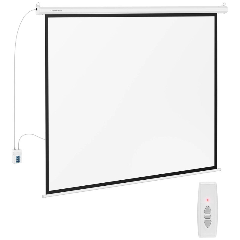 Projekcinis ekranas elektrinis sieninis lubos matinis baltas 90'' 189x143 cm 4:3