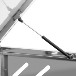 Trigubas šiukšliadėžės dangtis su įstrižomis angomis PLIENAS 3x 240 l
