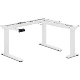 Kampinis stalo rėmas su elektriniu aukščio reguliavimu 60-125 cm - baltas