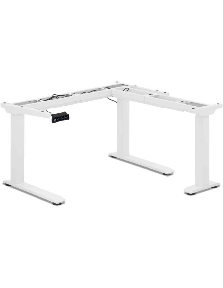 Kampinis stalo rėmas su elektriniu aukščio reguliavimu 60-125 cm - baltas Kampinis stalo rėmas su elektriniu aukščio reguliavimu 60-125 cm - baltas