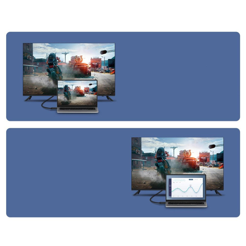 Kabelis HDMI 2.0 4K 60 Hz 3D HDR 18 Gbps 2 m juodas