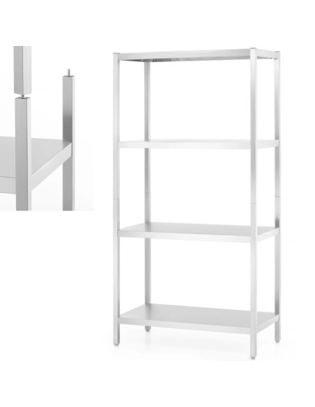 Metalinė laikymo lentyna su 5 lentynomis 900 x 450 x 1800 mm - Hendi 813041 Metalinė laikymo lentyna su 5 lentynomis 900 x 450 x 1800 mm - Hendi 813041