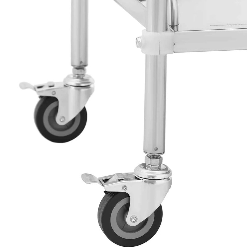 Kosmetinio gydymo laboratorinis vežimėlis iš plieno 3 lentynos 71 x 43 x 86 cm 30 kg