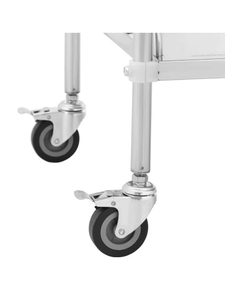 Kosmetinio gydymo laboratorinis vežimėlis iš plieno 3 lentynos 71 x 43 x 86 cm 30 kg Kosmetinio gydymo laboratorinis vežimėlis iš plieno 3 lentynos 71 x 43 x 86 cm 30 kg