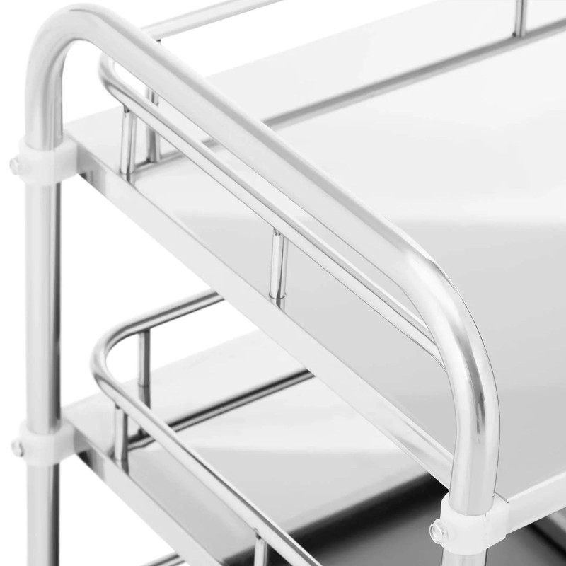 Kosmetinio gydymo laboratorinis vežimėlis iš plieno 3 lentynos 71 x 43 x 86 cm 30 kg