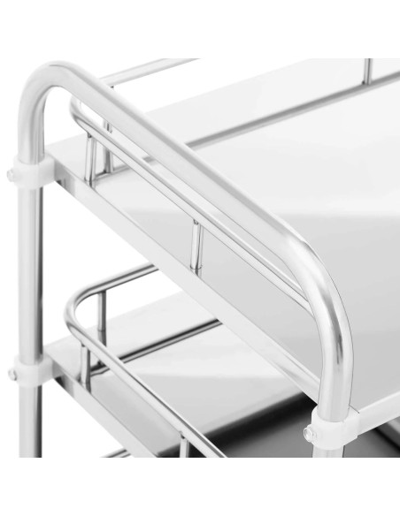 Kosmetinio gydymo laboratorinis vežimėlis iš plieno 3 lentynos 71 x 43 x 86 cm 30 kg Kosmetinio gydymo laboratorinis vežimėlis iš plieno 3 lentynos 71 x 43 x 86 cm 30 kg