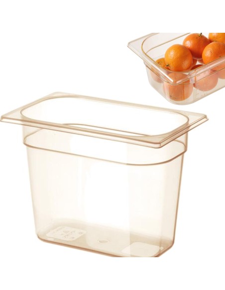 Grilamid GN konteineris aukštai temperatūrai GN 1/4 h 65 mm - Hendi 869581