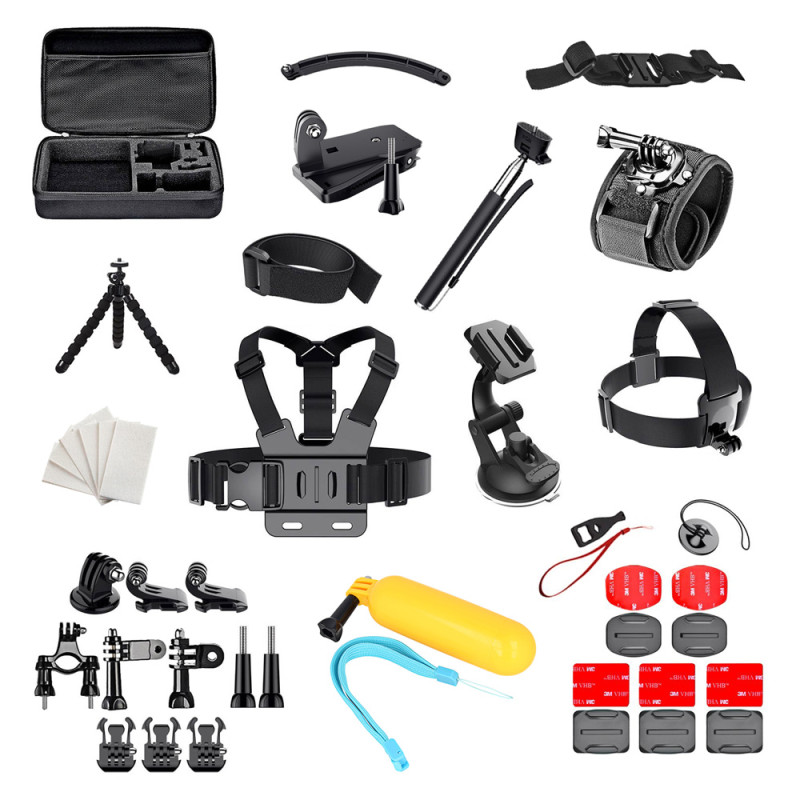 Priedai GoPro SJCAM sporto kameroms Set 50in1