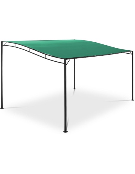 Sodo stogo danga laisvai pastatoma pavėsinė 4 x 3 x 2,5 m žalia Sodo stogo danga laisvai pastatoma pavėsinė 4 x 3 x 2,5 m žalia