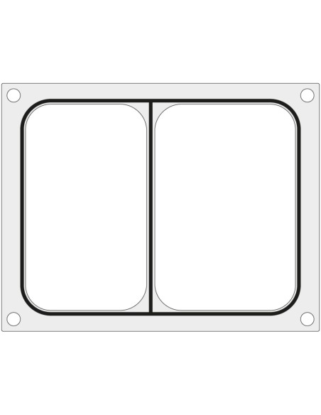 Formos matrica MCS suvirintojams dviejų dalių padėklui 227x178 mm - Hendi 805466