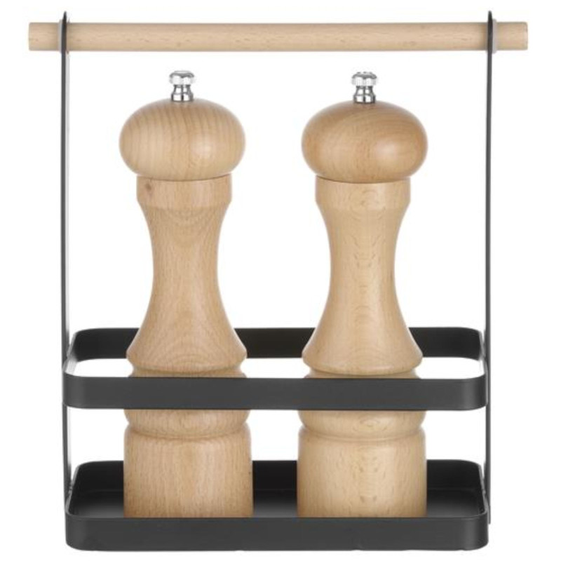 Organizatoriaus stalo prieskonių krepšelis su medine rankena 23x10x24 cm - Hendi 427040