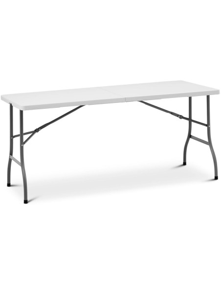 Baltas sulankstomas sodo maitinimo stalas iki 150 kg 152 x 70 x 74 cm Baltas sulankstomas sodo maitinimo stalas iki 150 kg 152 x 70 x 74 cm