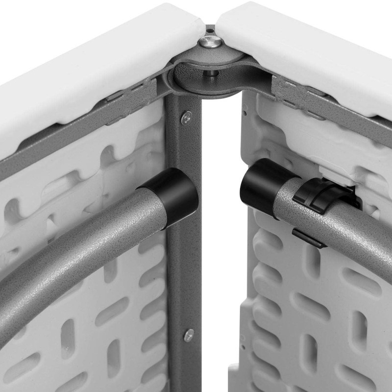 Baltas sulankstomas sodo maitinimo stalas iki 150 kg 152 x 70 x 74 cm